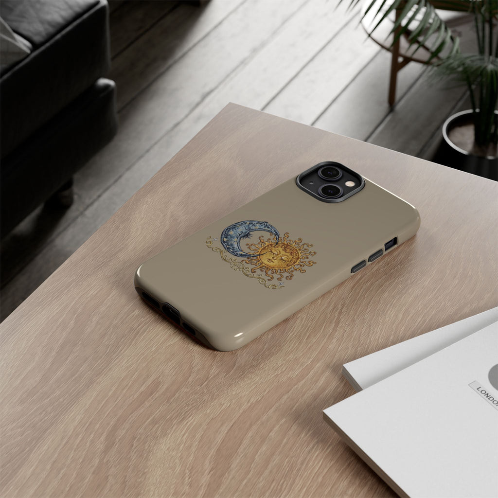 Sun and Moon Tough Phone Case — Vintage Celestial iPhone Cover