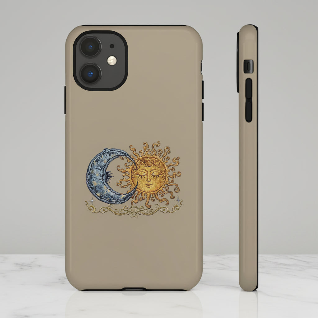 Sun and Moon Tough Phone Case — Vintage Celestial iPhone Cover
