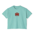 Crab Chest Graphic Tee — Women's Boxy Crop T‑Shirt