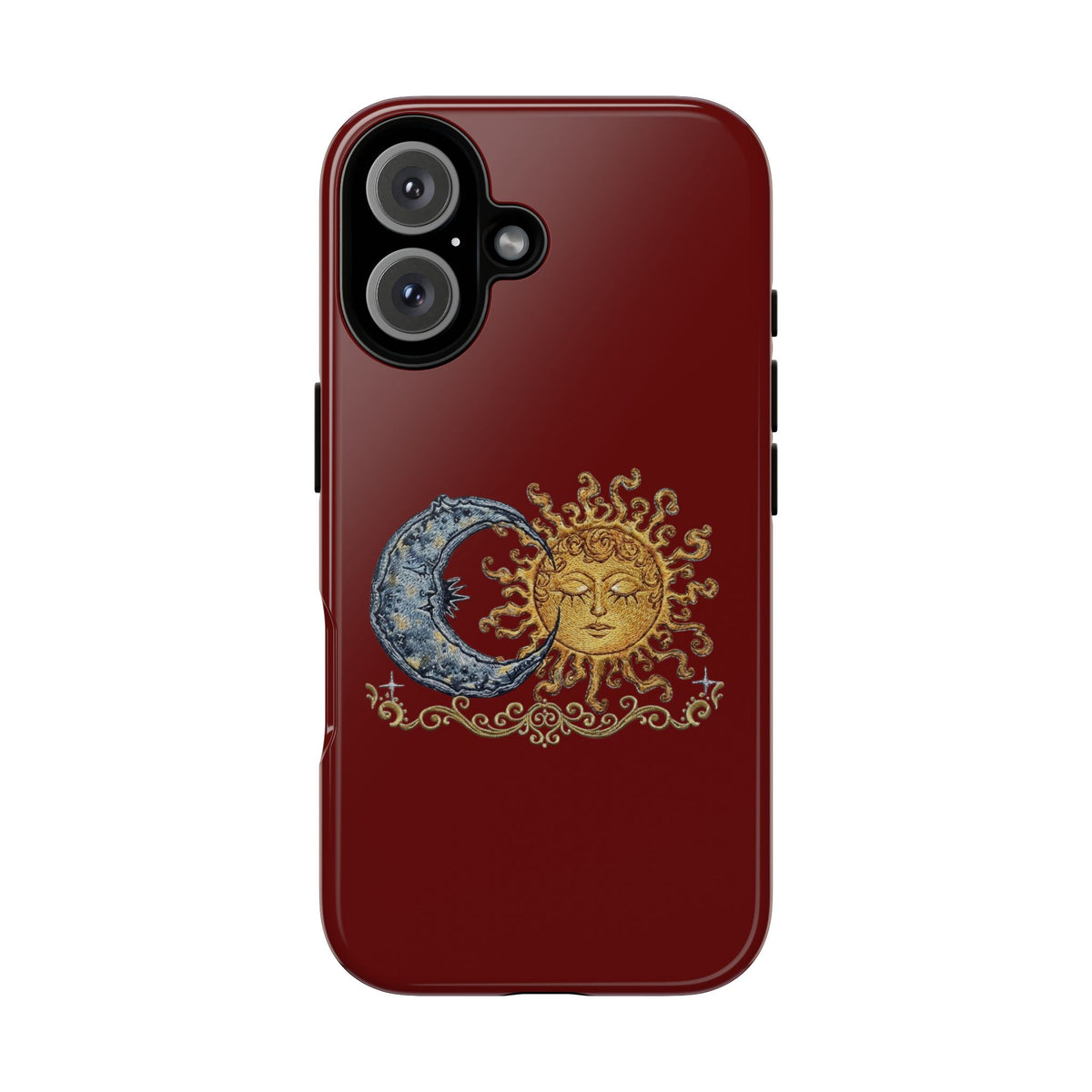 Sun & Moon Tough Phone Case — Celestial Vintage Design for Astrology Lovers