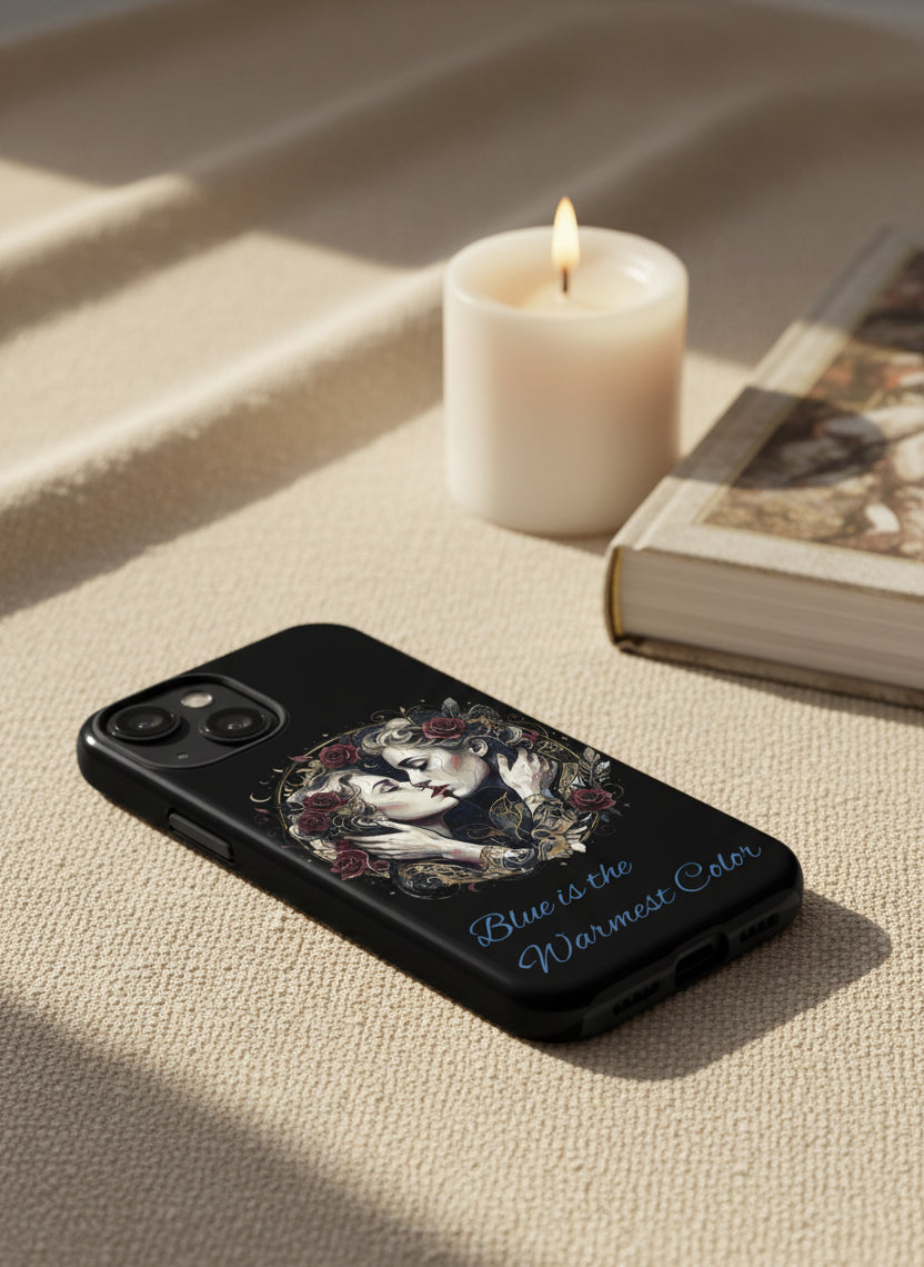 Blue is the Warmest Color Phone Case-Fine Art Romantik Kiss Aesthetic Cover