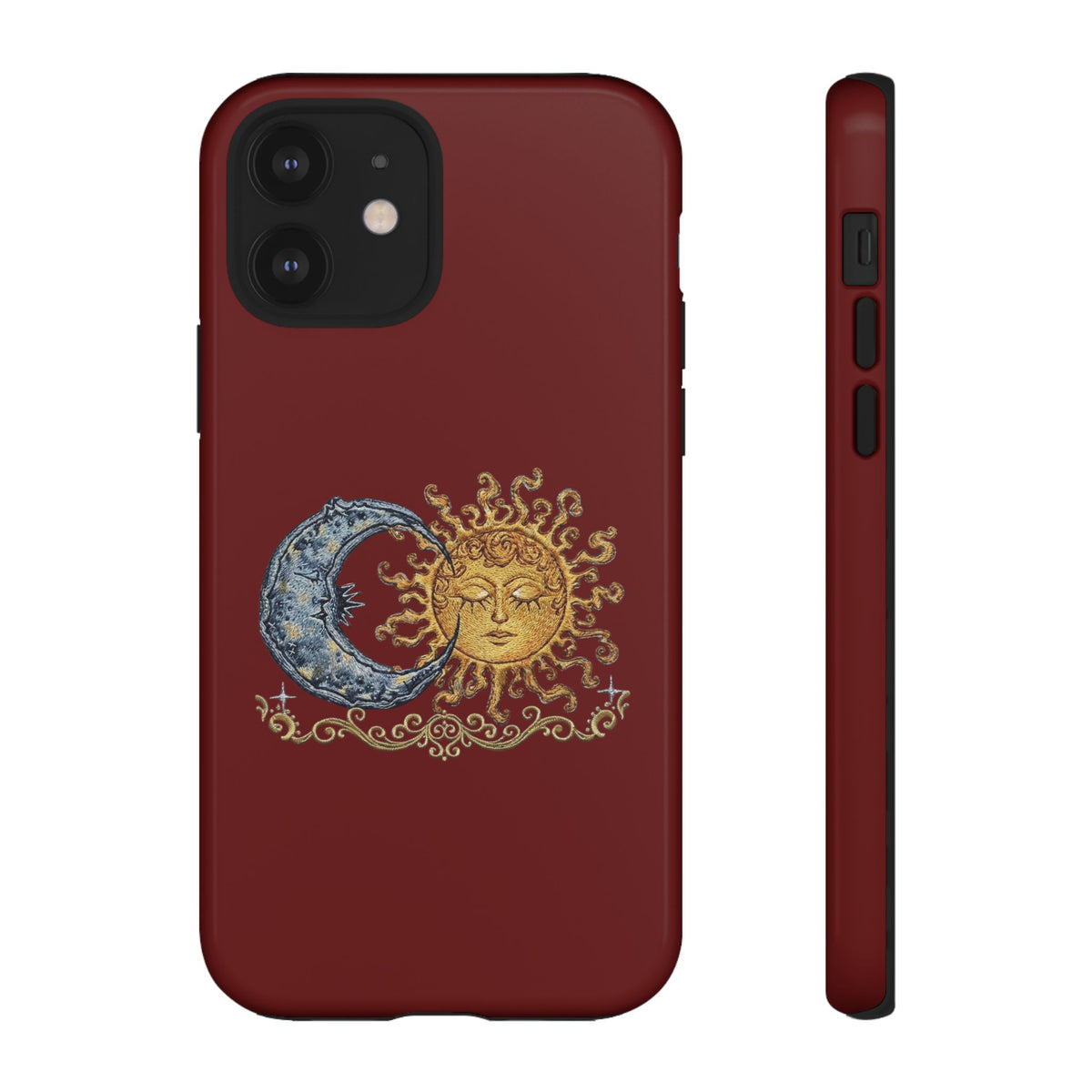 Sun & Moon Tough Phone Case — Celestial Vintage Design for Astrology Lovers