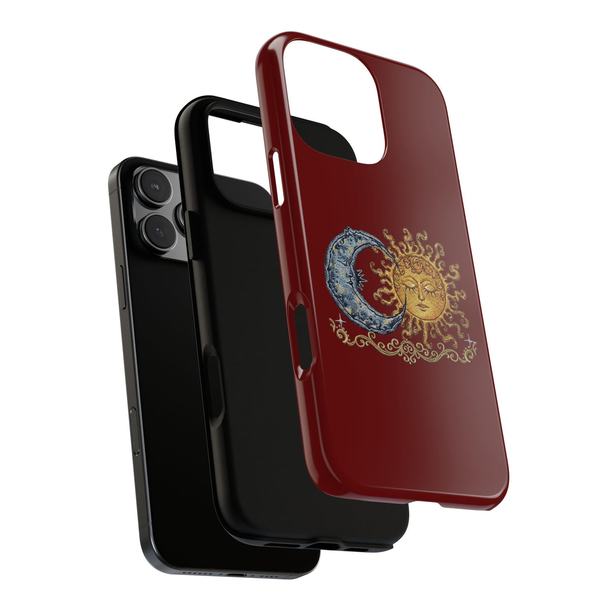 Sun & Moon Tough Phone Case — Celestial Vintage Design for Astrology Lovers