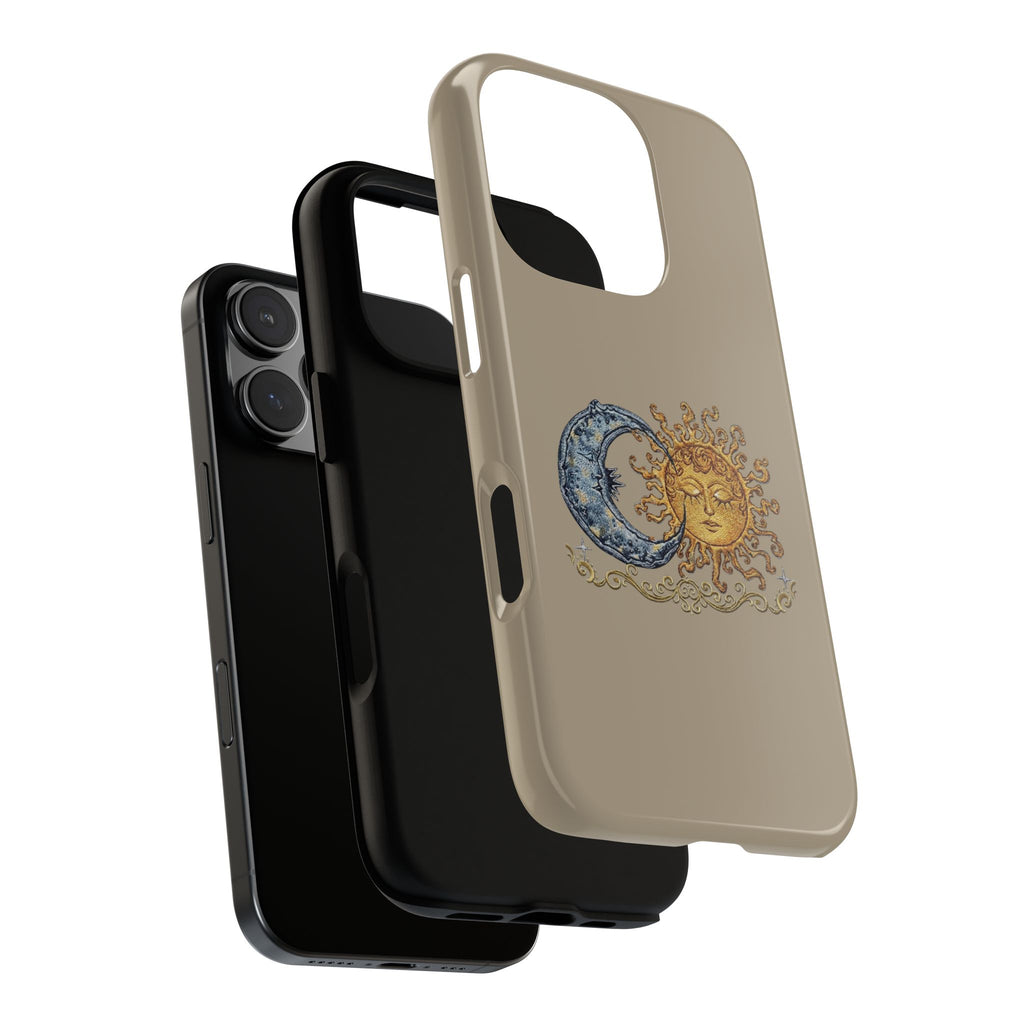 Sun and Moon Tough Phone Case — Vintage Celestial iPhone Cover
