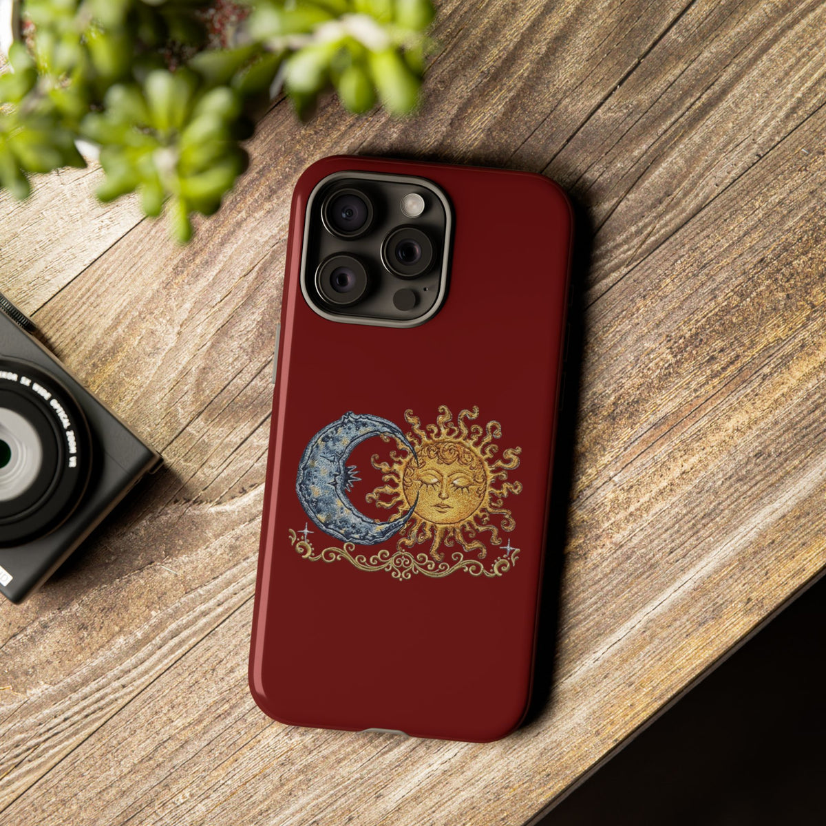 Sun & Moon Tough Phone Case — Celestial Vintage Design for Astrology Lovers