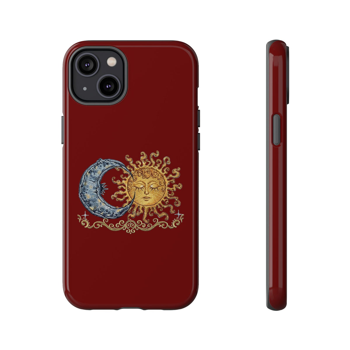 Sun & Moon Tough Phone Case — Celestial Vintage Design for Astrology Lovers