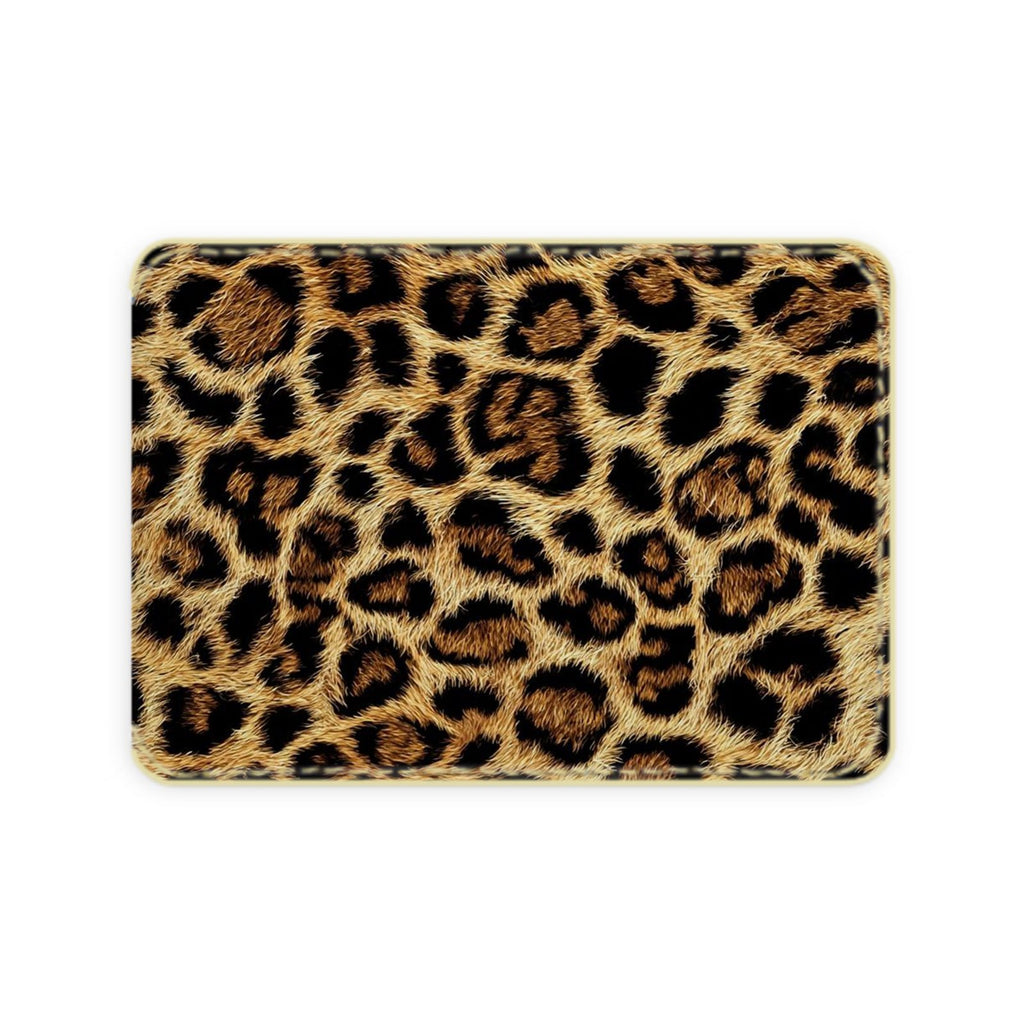 Wild Elegance Leather Card Holder - Leopard Edition