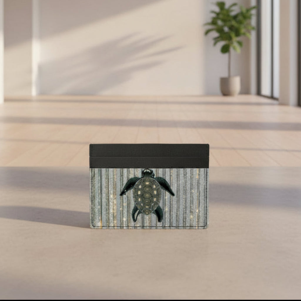 Sea Turtle Leather Card Holder
