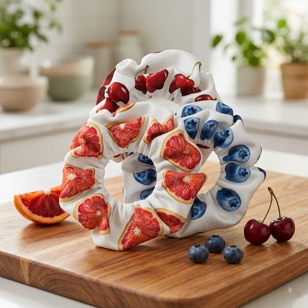 Summer Harvest Silk Scrunchie Set(3)