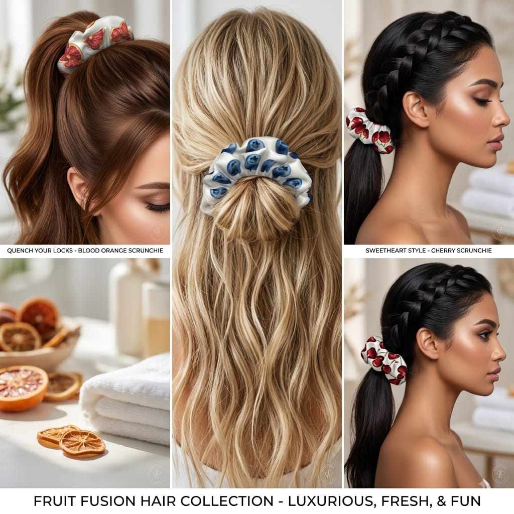 Summer Harvest Silk Scrunchie Set(3)