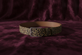 Leopard Print Leather Belt - Bordo